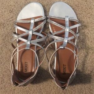 MIXIT Silver Sandals *NEVER WORN*